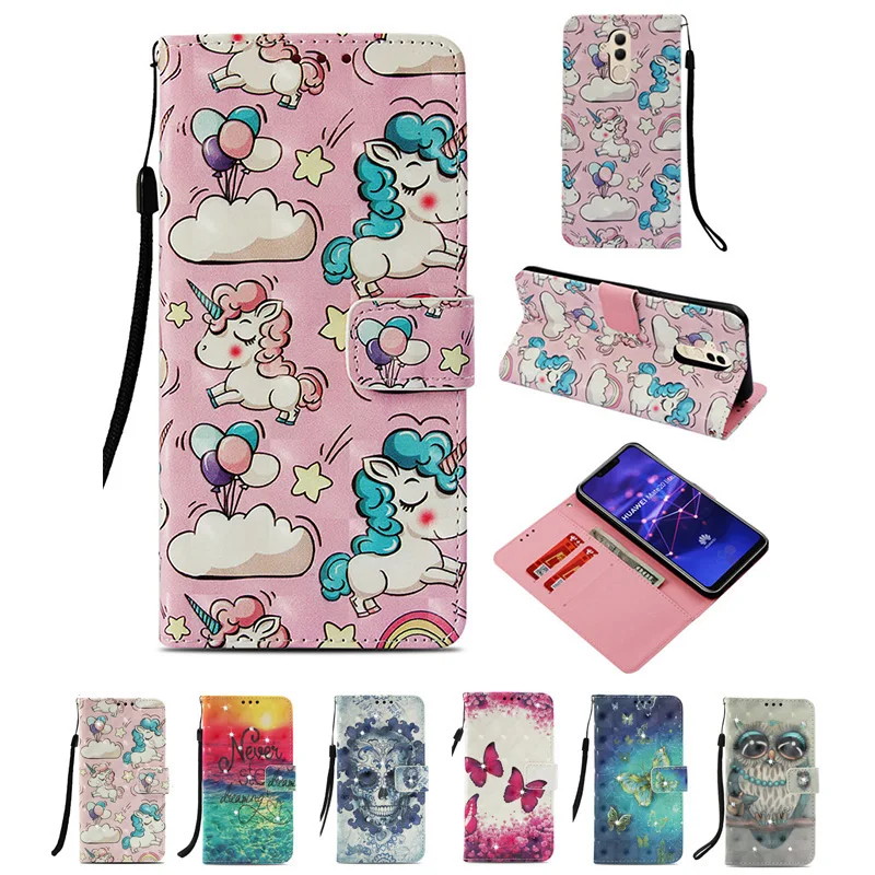 Huawei Mate 20 10 P20 Lite Pro Case Flip Wallet Leather Cover Honor 7A 7C 9 P Smart Enjoy 7S 7 Plus Y5 Y6 Y7 Y9 Prime 2018 | Мобильные