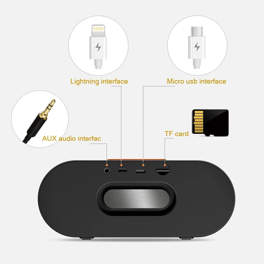 1200 мАч Портативный беспроводной Bluetooth динамик стерео Открытый с басами и Buit-In Mic