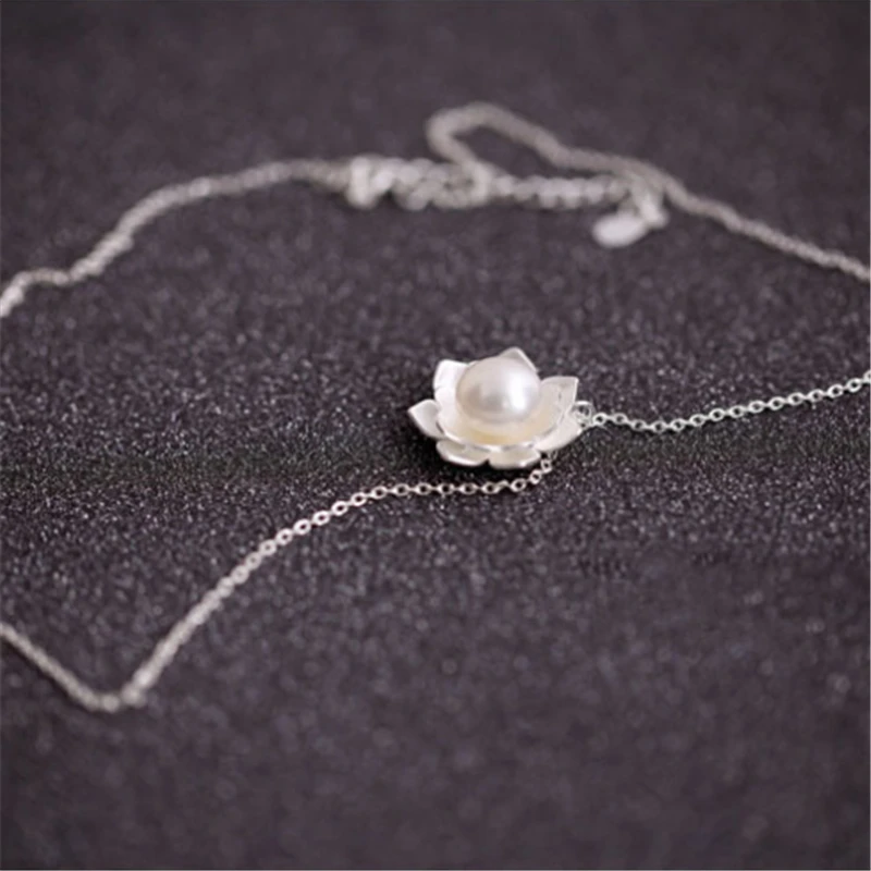 Lotus большой Перл колье большие воротники женские ожерелье украшения 925 Щепка