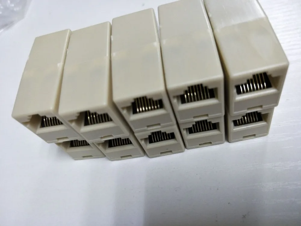 Verkaufen RJ45 Koppler Ethernet Dual Gerade Kopf Lan Kabel Joiner Koppler RJ45 KATZE 5 5E 6 6a 7 Extender Stecker Netzwerk Kabel Stecker