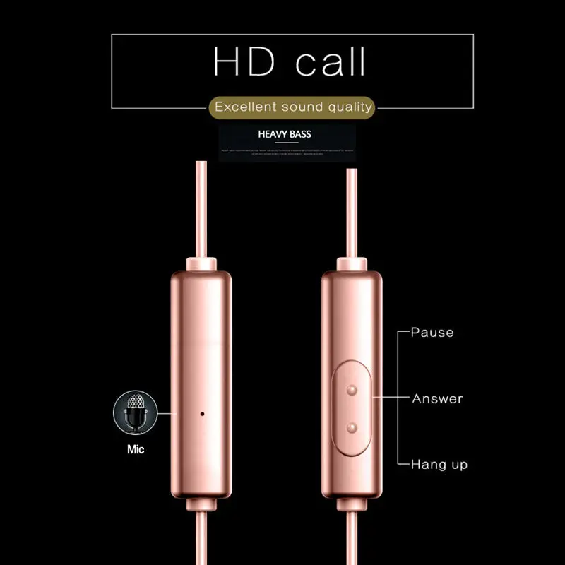 Usb C Проводные металлические наушники в линии управления гарнитура для Xiaomi 6 Note 3 Mix
