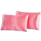 Чехол для подушки, сатиновый Шелковый чехол для подушки, наволочка для кровати, черноебелоезолотоесеребристоерозовоесинеефиолетовое покрытие для подушки 29