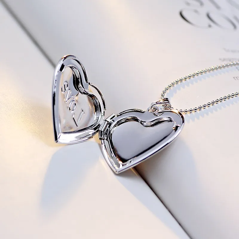 Locket Pendant Necklace Photo Frame Gold Silver Love Letter Jewelry Gifts YT-A60 | Украшения и аксессуары