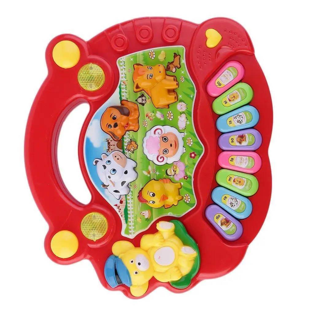

Baby Kids Musical Educational Animal Farm Piano Non-toxic Safety Plastic Developmental Music Learning Toy Gift