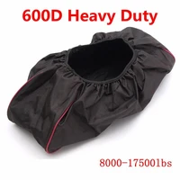 durable 600d soft waterproof winch dust cover driver recovery 8000 17500 lbs black