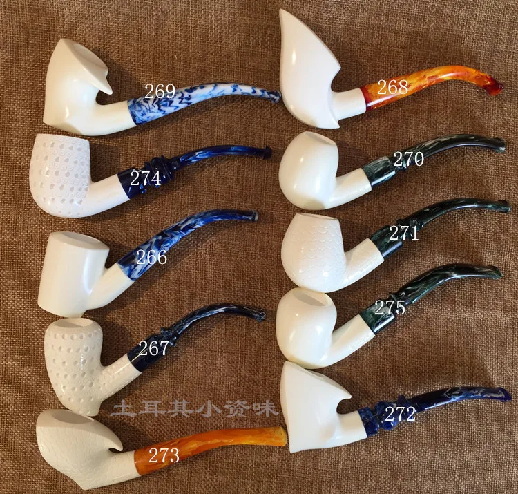 MSN0279 лучший блок индейки Meerschaum сепиолит трубы от Muhsin Erdogan ручной резной маленький