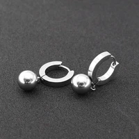 doublehee 39 ball trendy brief titanium stainless steel colors plated men earring drop earrings for women classic jewelry