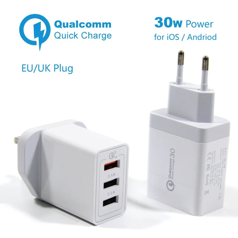 QC 3 0 зарядное устройство для быстрой зарядки 5A 30 Вт Usb Qualcomm Быстрая зарядка