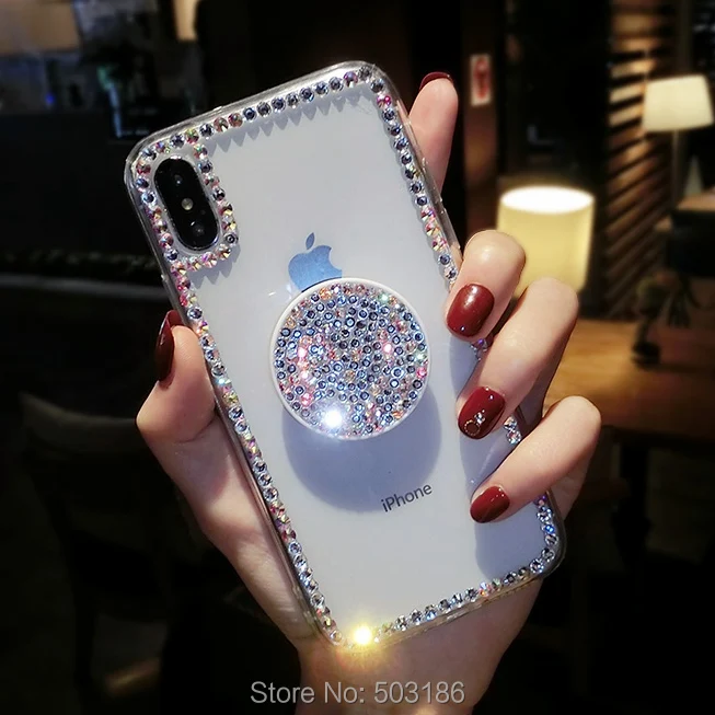 Чехол для мобильного телефона iPhone 11 Pro X XS Max XR 6 6s 7 8 плюс 5 5s SE 4 4s со стразами чехол