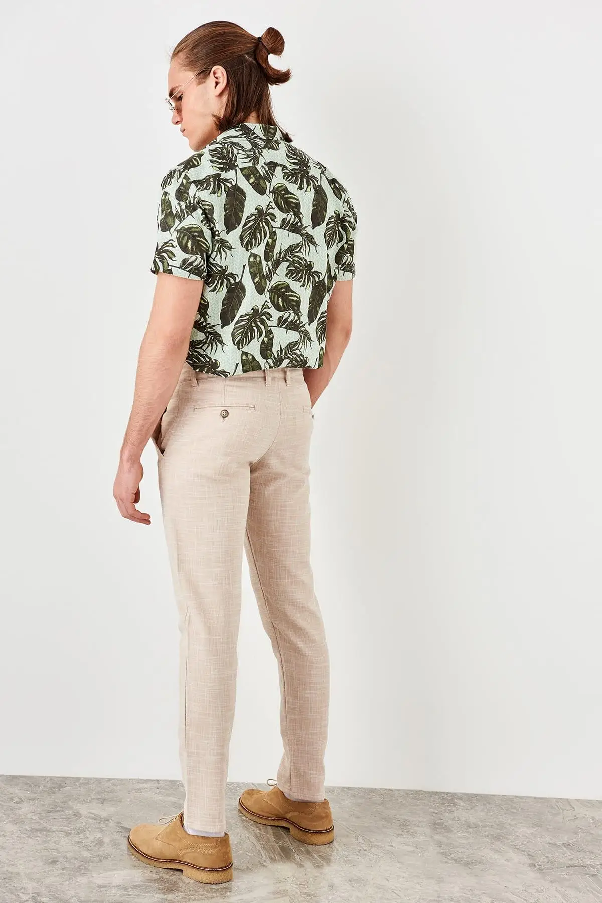 Trendyol новые каменные мужские льняные брюки TMNSS19RS0044|Брюки| |