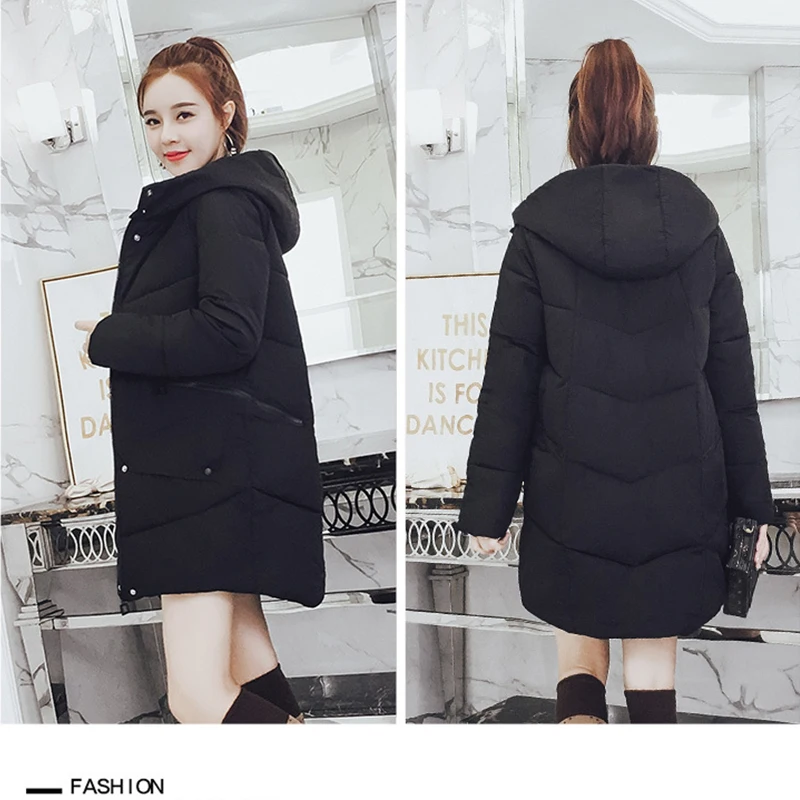 Женская пуховая парка зимние куртки 2019 облегающее модное женское длинное пальто