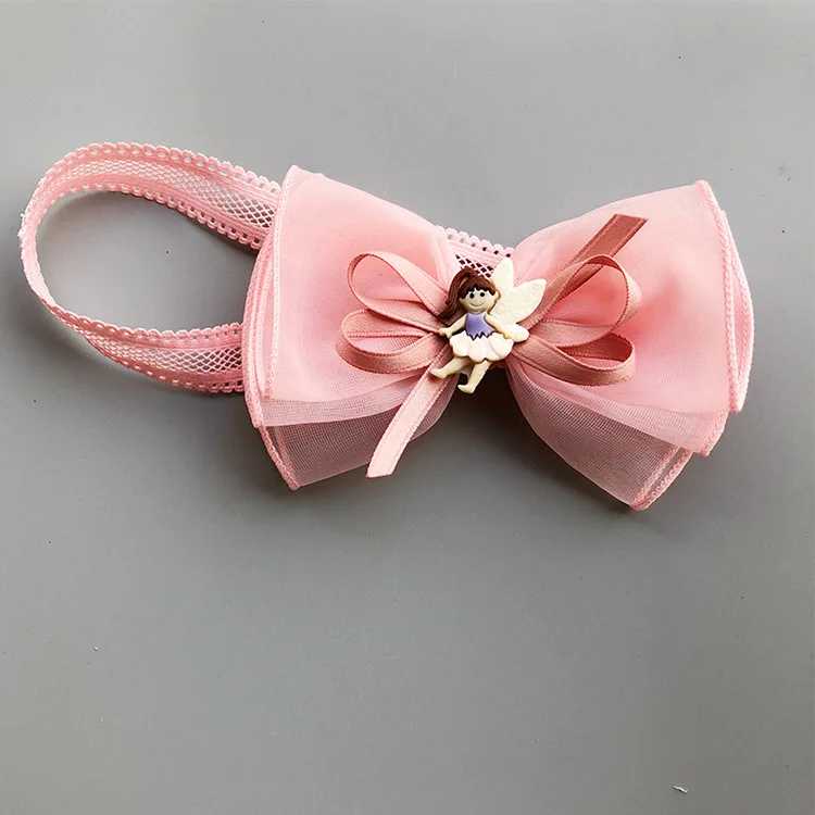 Hot Baby Girls Bowknot Crown Headband Lace Elastic Princess Flower Hair Band Headwear Accessories | Детская одежда и обувь