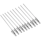 Зажим-крокодил 4,7 дюйма, металлический, серебристый, легкий, неизолированный, 10 шт.