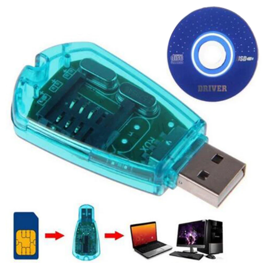 500 шт. USB SIM-карта для чтения GSM CDMA сотовый телефон SMS резервная - Цена: 53 599,29 руб.