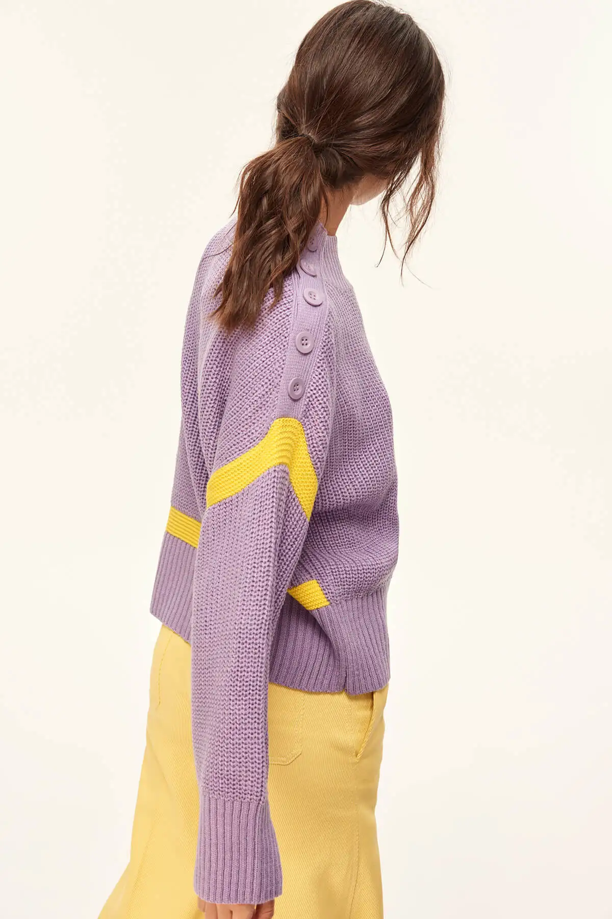 Trendyol Lila Shoulder Button Sweater Detailed TCLAW19ZA0019 |