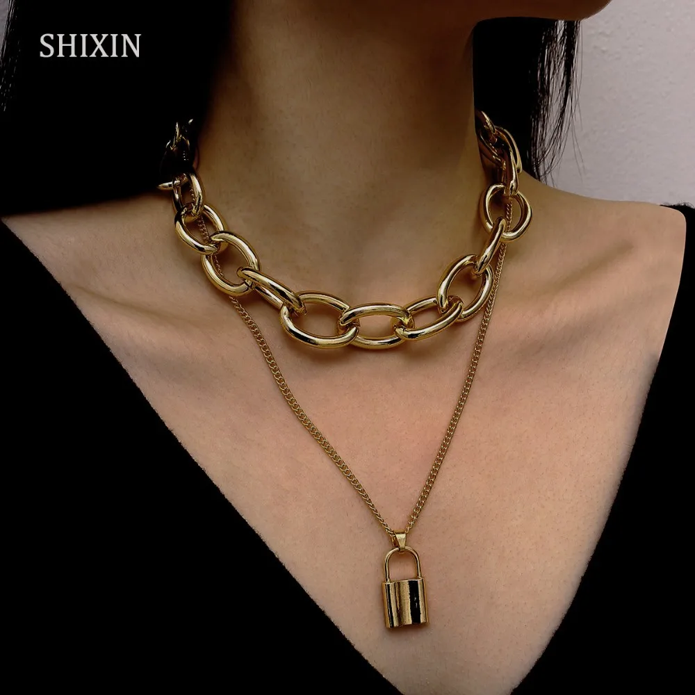SHIXIN преувеличенная креативная подвеска на шею колье длинное многослойное