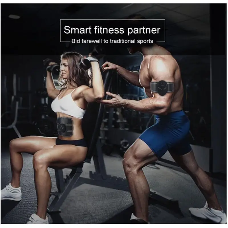 Vibration Fitness Massager Abdomen Trainer Battery Electronic Muscle Exerciser EMS Wireless Stimulator | Спорт и развлечения
