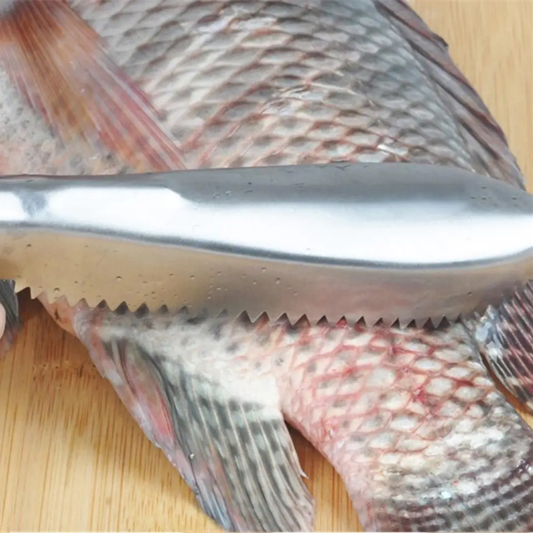 Durable Practical Fish Scale Scraper Kitchen Scraping Non-slip Two-way Sawtooth Home Tool | Дом и сад