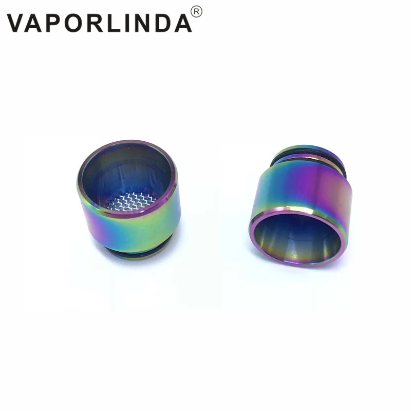 

VAPORLIINDA 3pcs/Lot 510 810 Thread Drip Tips Rainbow Color Stainless Steel SS Drip Tip for Wide Bore Mouthpiece TFV12 Prince