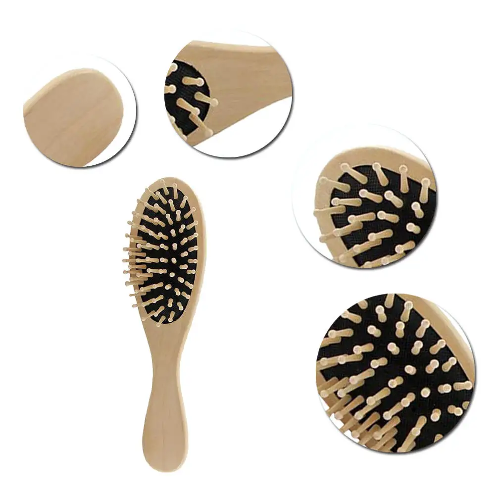 

1*Massage Comb Paddle Brush Antistatic Natural Wooden Massage Hairbrush Comb Scalp Health Care Paddle Brush
