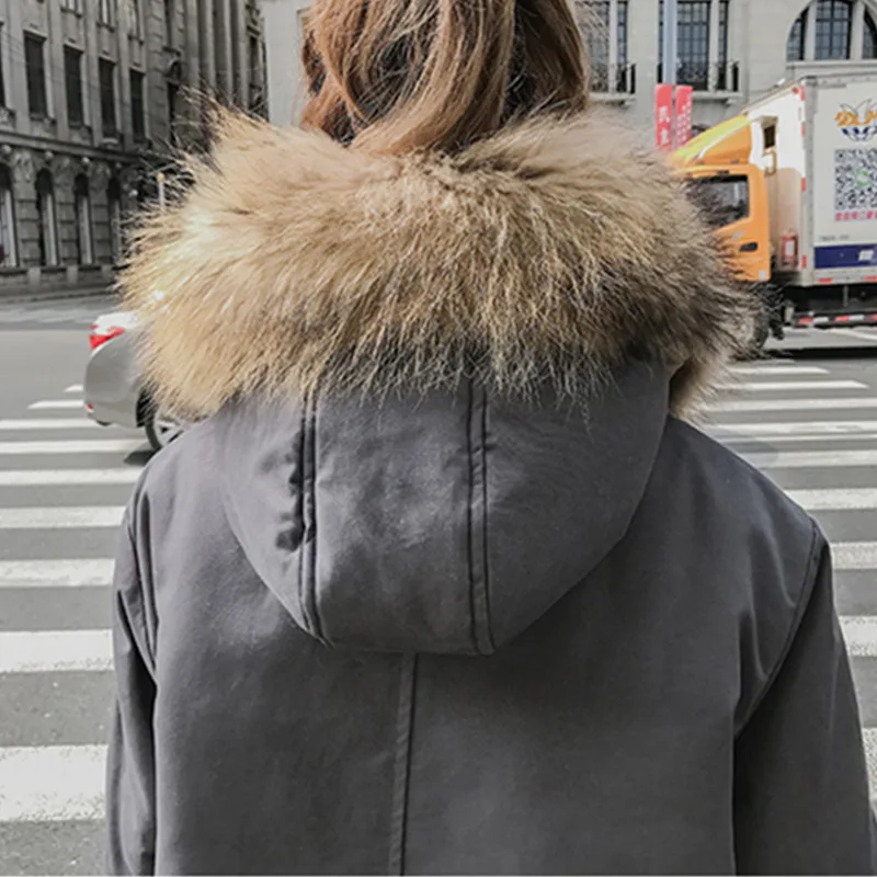 2018 New Plus Size Winter Jacket Women Hooded Fur Collar Parkas Thicken Warm Cotton Fashion Loose Long Coat Wadded LS40 | Женская одежда