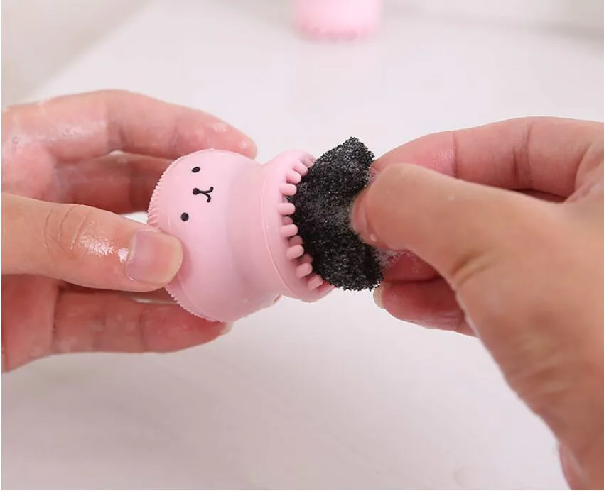 Ovonni мультфильм милый Puff кисть щетка для чистки мягкой кожи Малый осьминог