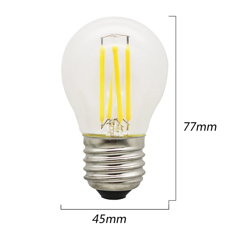 Светодиодный лампы ретро Edison LED светильник лампочка E26 110V 4W G45 нити Винтаж ампулы