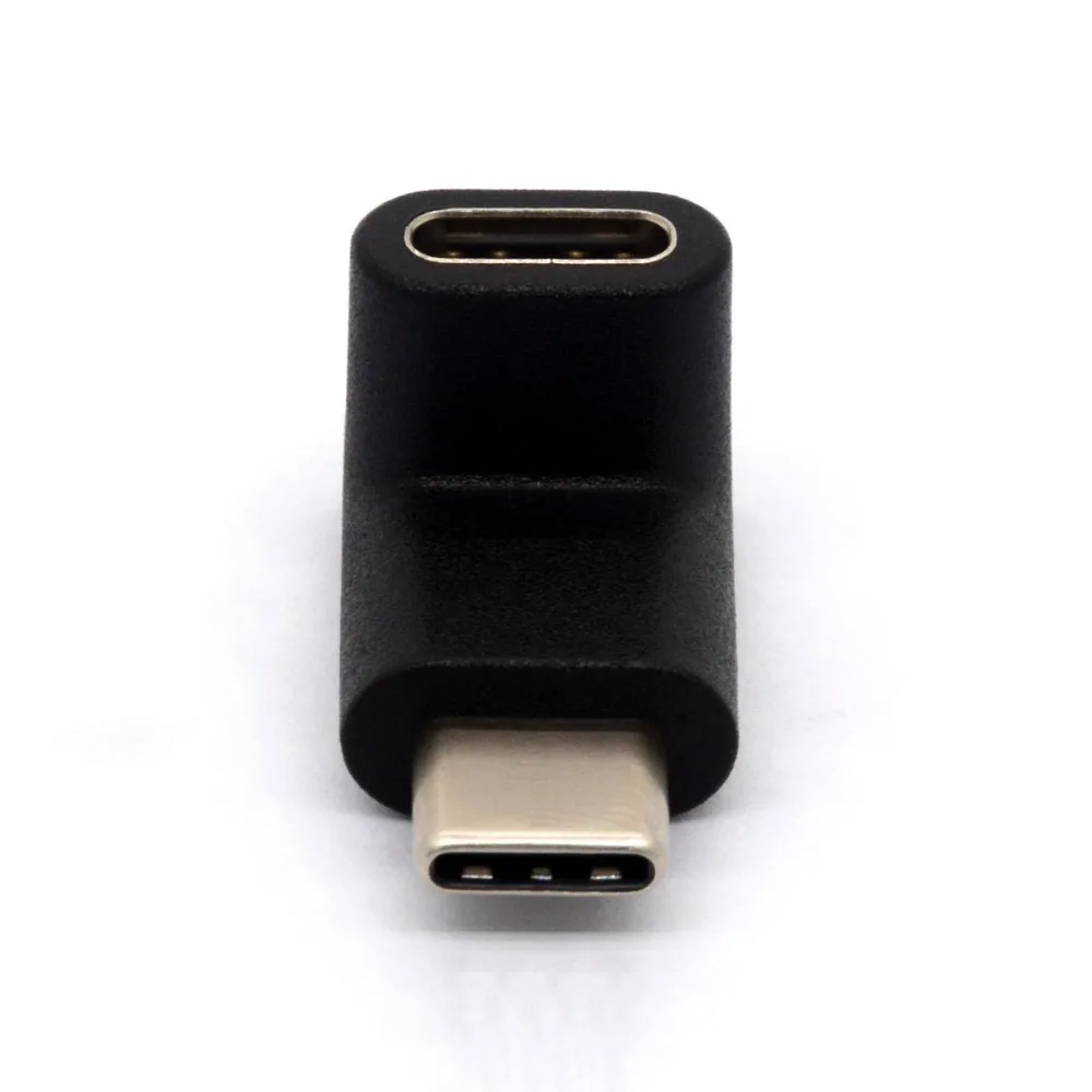 FULL-90 Degree Type C Adapter USB Male to Female Upward and Downward Angled USB-C Adaptor 3.1 Type-C Connector |