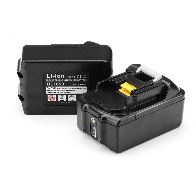 Сменный аккумулятор Makita BL1850 BL1860 литий ионный 18 в 5.0 Ач/6 0 Ач черного цвета для