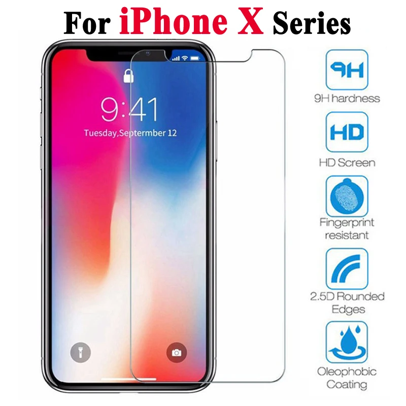 Защитное стекло для Iphone X Xs Max Xr 7 8 6 6s 5 зеркальная защита экрана Xsmax лист закаленная