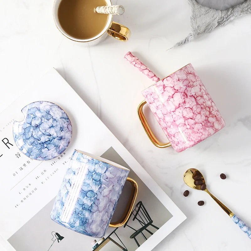 Современные керамические кофейные кружки Bone China Gold Handgrip Boss кружка Mom Coffee Lover