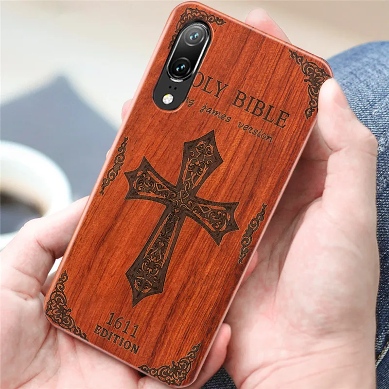 Huawei P20 Pro Wood Case Natural Back Cover Hard for P20Pro Lite Real Wooden Phone Cases | Мобильные телефоны и