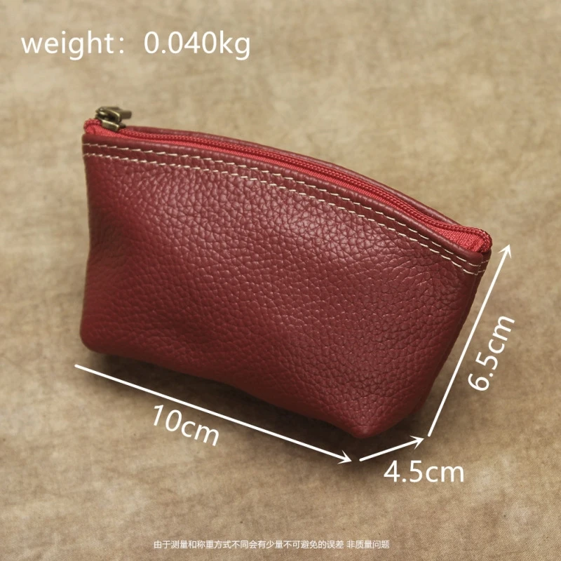 

Leather Mini Coin Purse Dumpling Type Bus Bank Card Package Small Hand Take Coins Loose Money Storage Bag