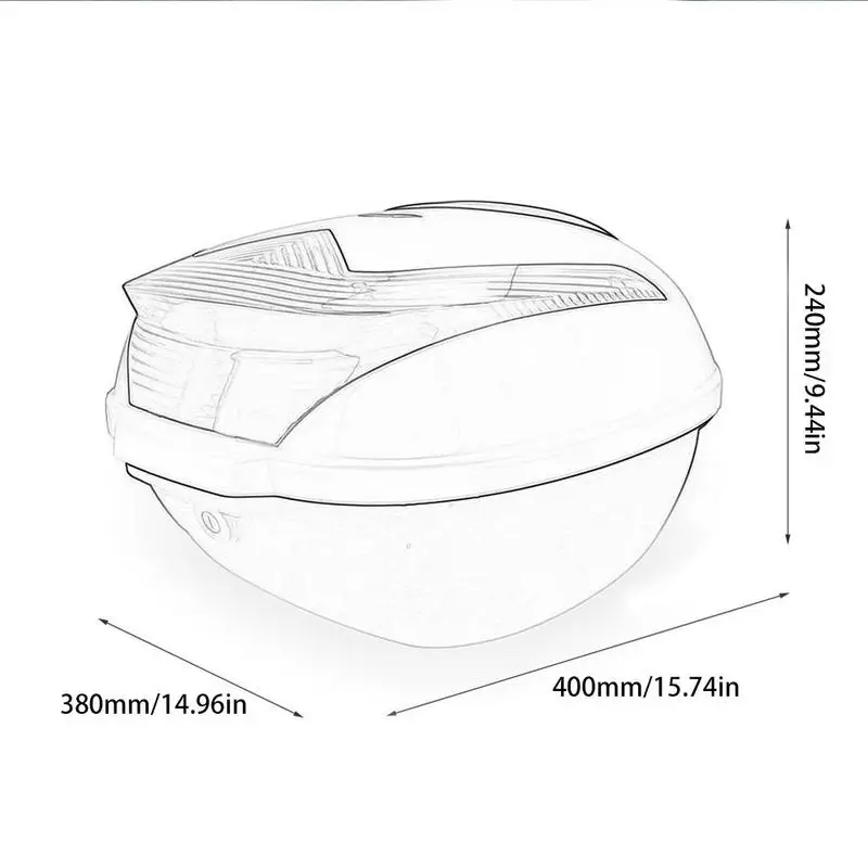 

Modification Decoration Large Capacity Shock-proof Motorcycle Bike Tail Box With Sefety Lock Buckle Car Accessorizes