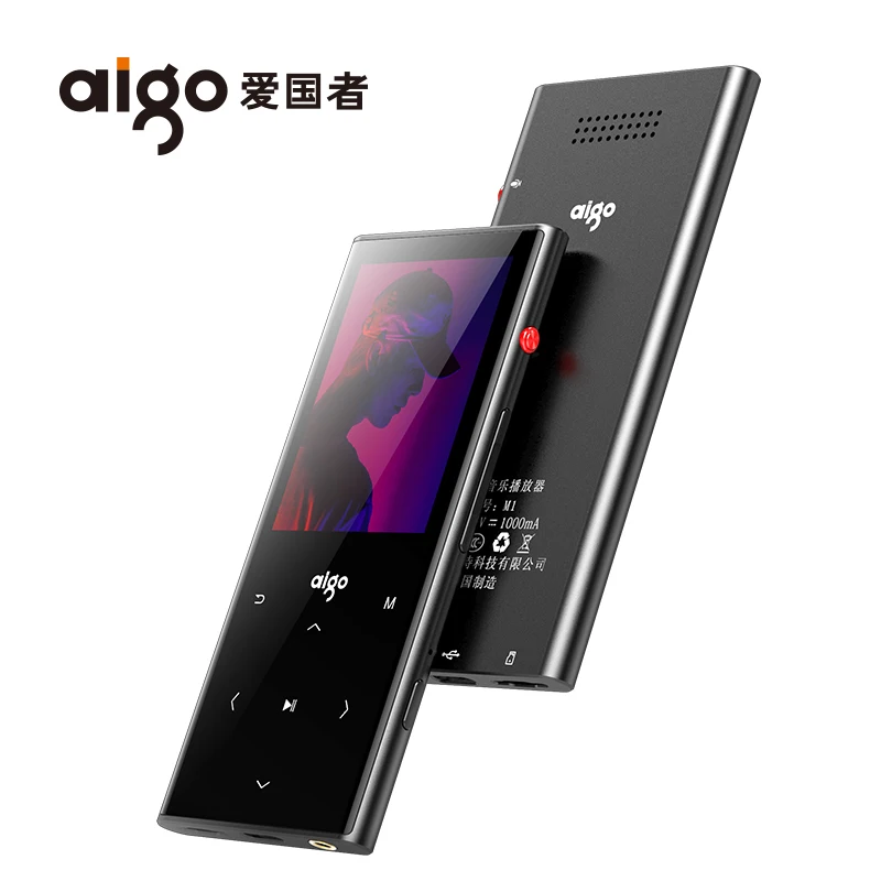AIGO M1 металлический Mp3 плеер HIFI Lossess Экран Запись FM радио шагомер BT 4 1 громкий