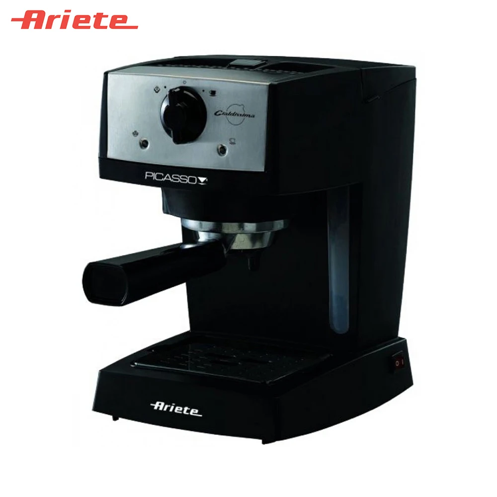 Рожковая кофеварка Ariete 1366/50 Picasso Cialdissima черный приготовление двух порций эспрессо