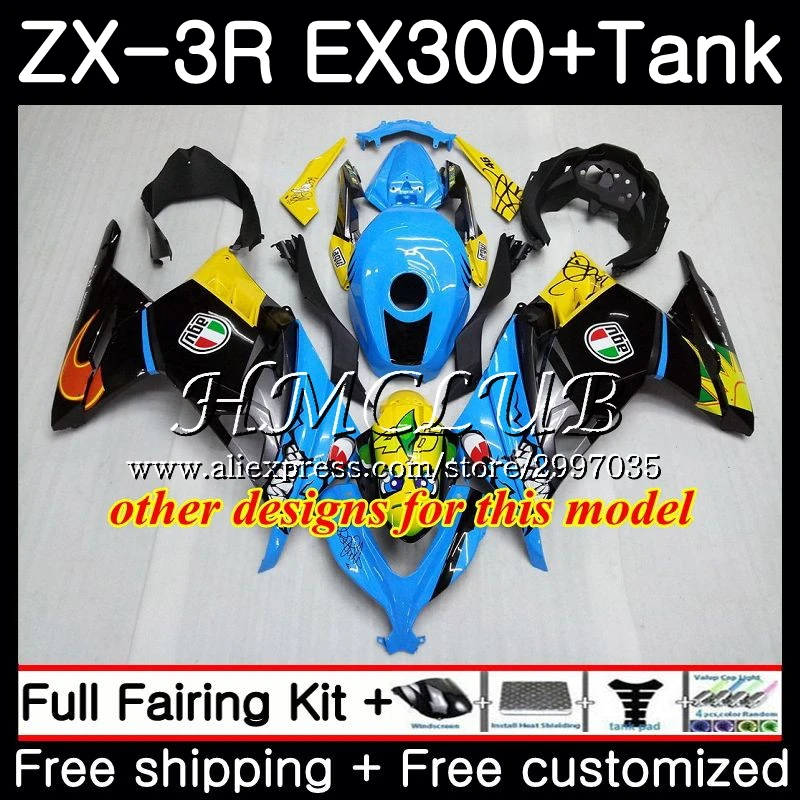 Инъекция для KAWASAKI NINJA EX 300 ZX 3R 300R зеленая белая 2013 2014 47h.5 ZX3R EX300 ZX300R 13 14 15 OEM