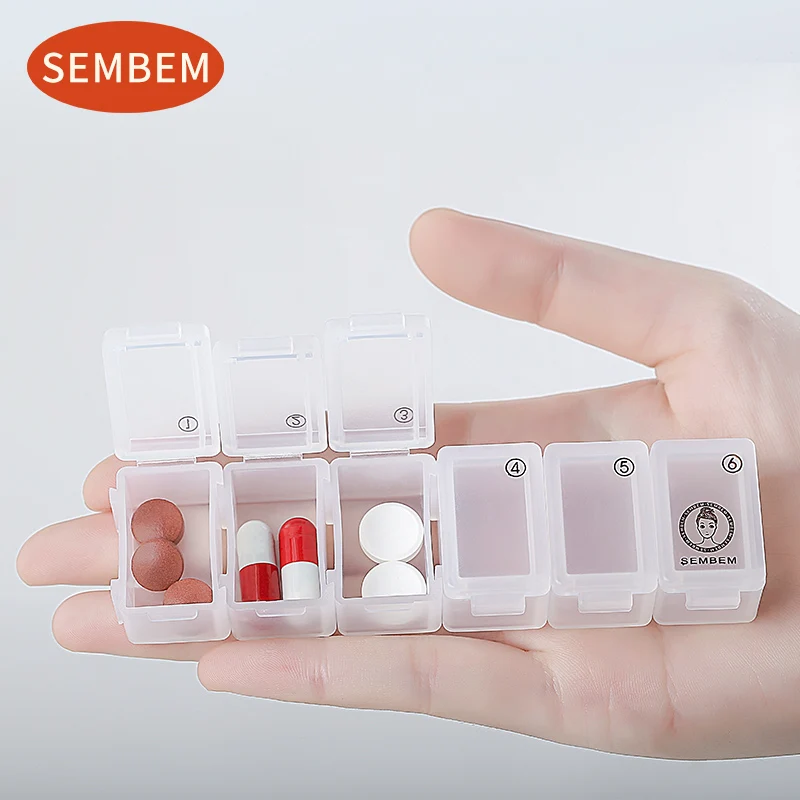Портативный планшет SEMBEM 4 дня держатель для таблеток медицинский бокс съемный