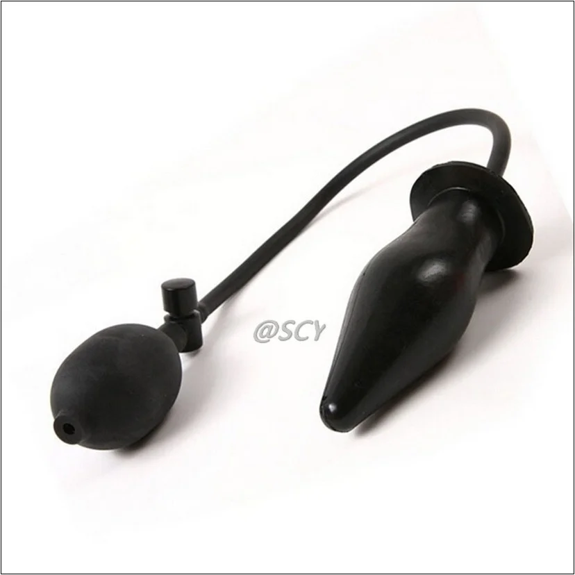Sex Black Pneumatic Vibration Butt Plug Massager Expansion Inflatable Toy Dropshipping | Красота и здоровье