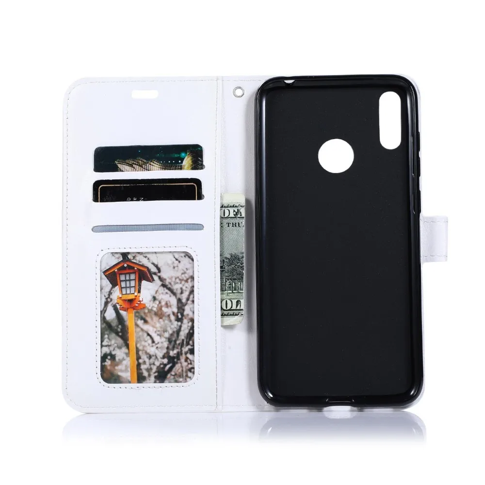 Кошелек Чехлы для huawei Y6 2018 Y9 Y7 2019 чехол Psmar2019 Honor V20 8X из искусственной кожи Коврики