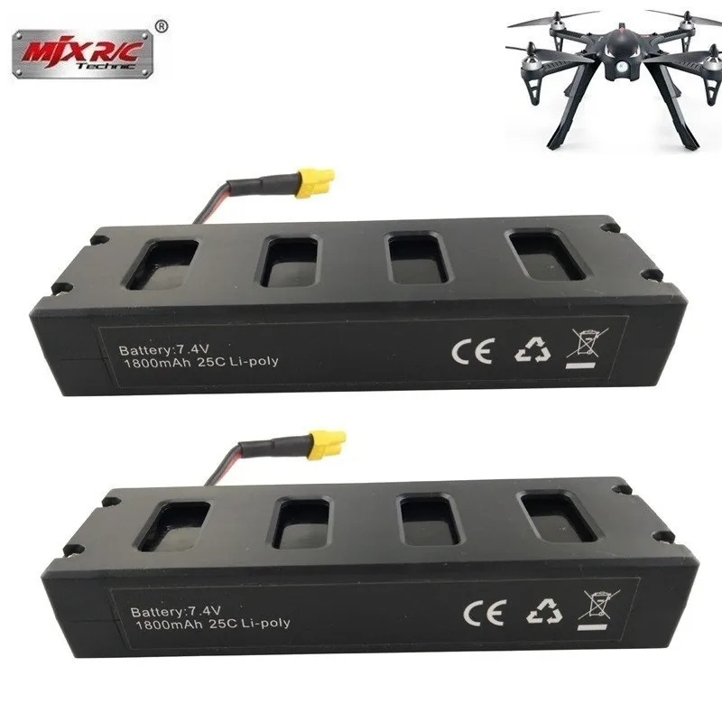 Аккумулятор литий полимерный для MJX R/C Bugs 3/B3 7 4 В 1800 мАч 2 шт.|Детали и аксессуары| |