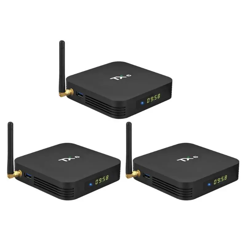 Высокое качество TX6 Android 9 0 Смарт ТВ коробка Allwinner H6 4 ядра 2 4G + 5G Wi Fi BT 1 Декодер