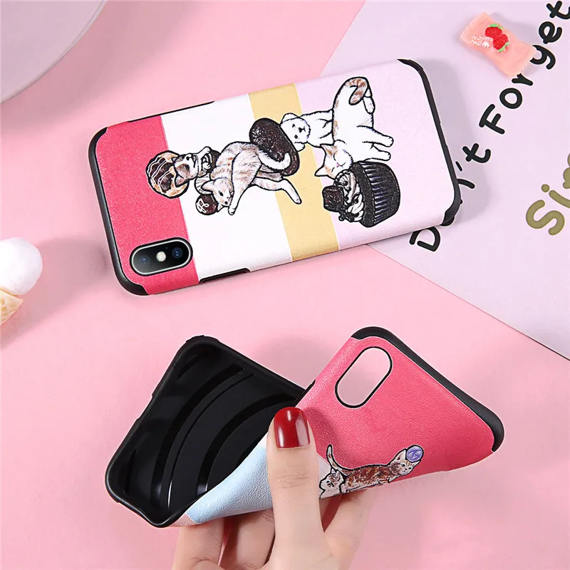 Чехол Lovebay для iPhone 6 S 7 8 Plus X XR XS Max классный чехол с мультяшным животным котом