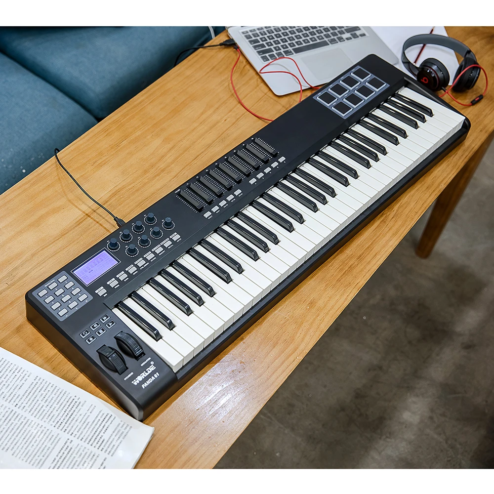 На выбор PANDA61 MIDI Контроллер Клавиатуры 61 ключ USB контроллер 8 зеленого и синего