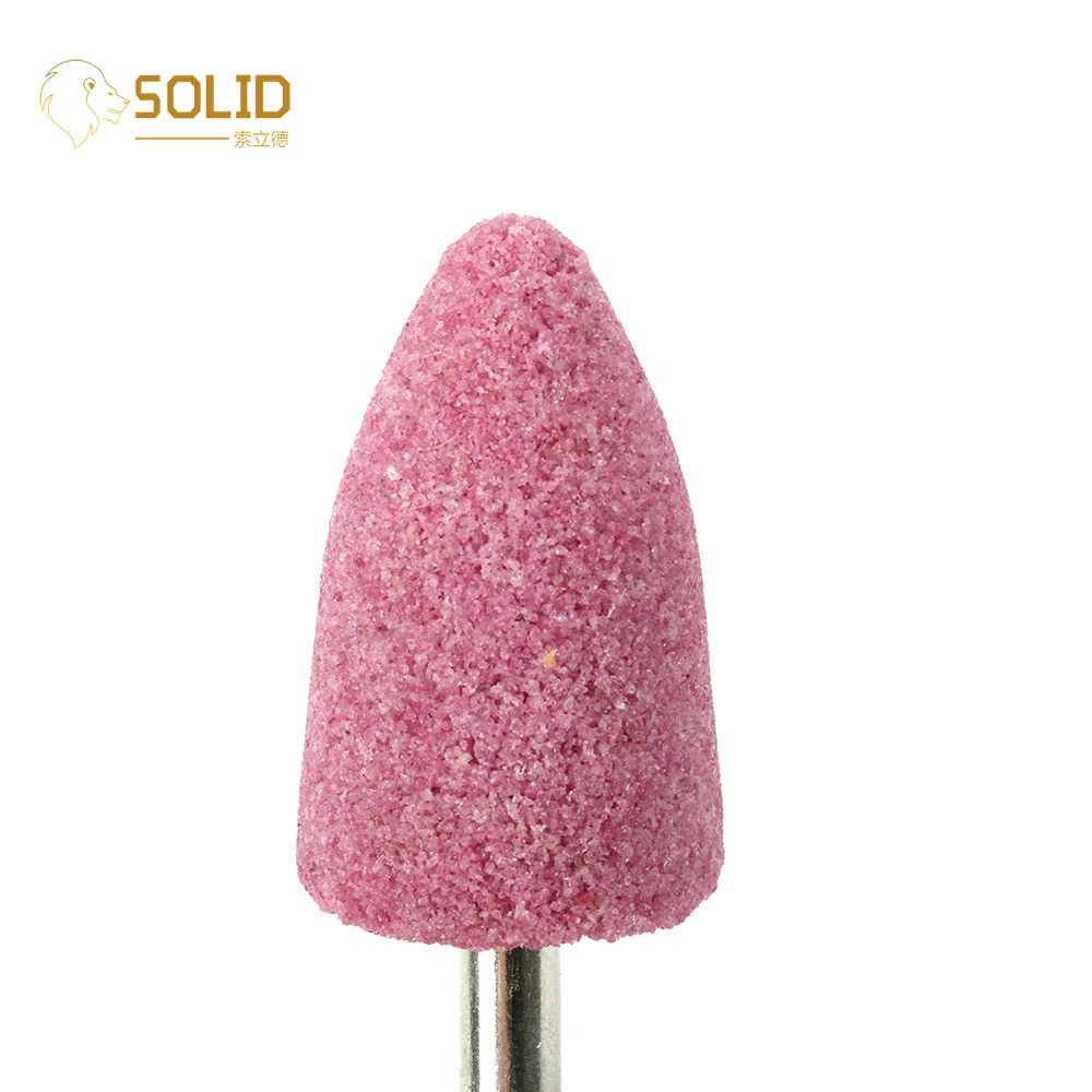 

5Pcs 25mm Corundum Grinding Head 1/4" Shank Cone Shape Mounted Point Burrs Bit Rotary Tools for Derusting and Polishing Metal