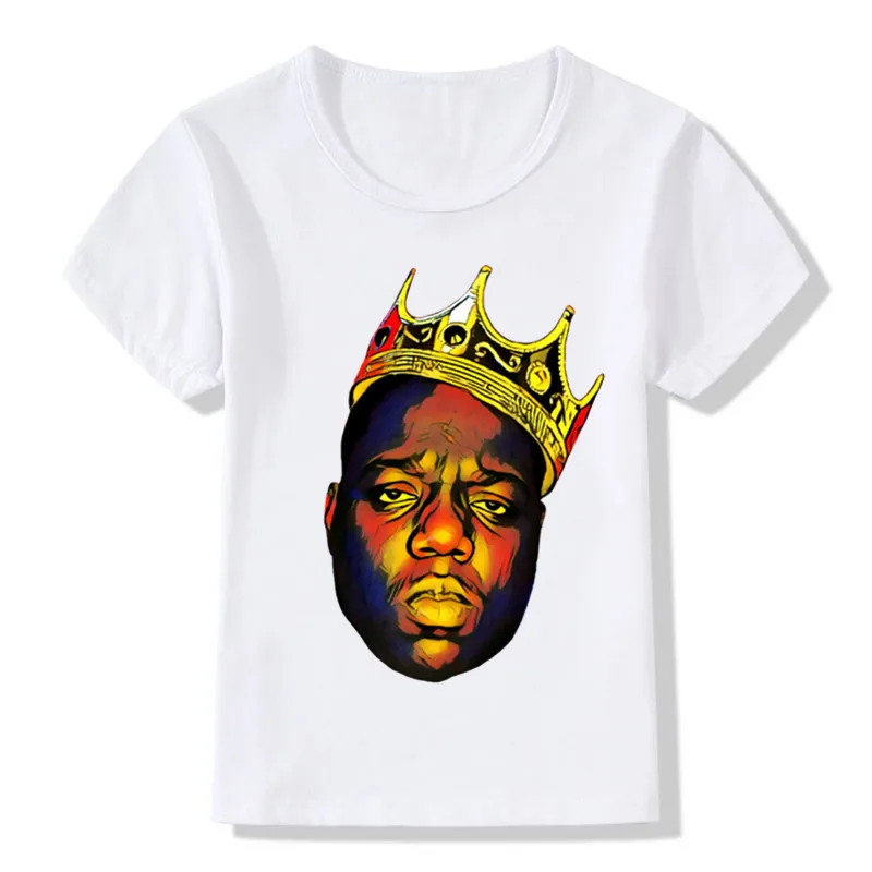 America Hiphop Rock Star Notorious Big Design Children's T-Shirts Kids Biggie Smalls Clothes Boys Girls Casual Tops Tees HKP456 | Детская