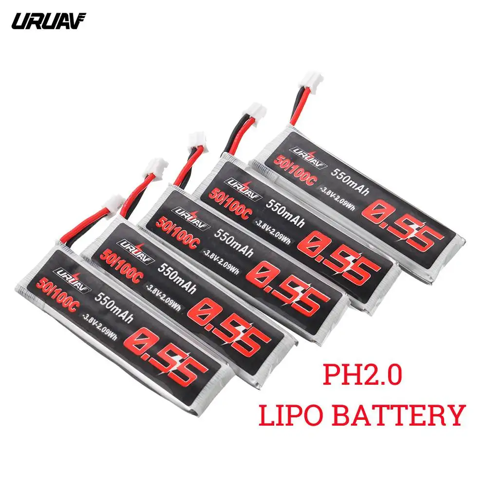 5 шт. уруав 3 8 в 550 мАч 50/100C 1S HV 4 35 V PH2.0 Lipo батарея для Emax Tinyhawk Kingkong/LDARC крошечные