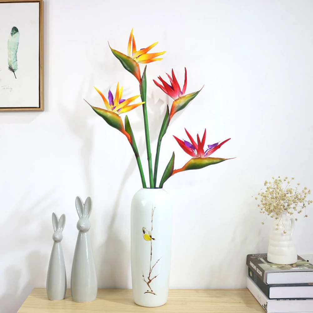 Искусственный цветок птица рая поддельные растения шелковые Strelitzia Reginae домашний