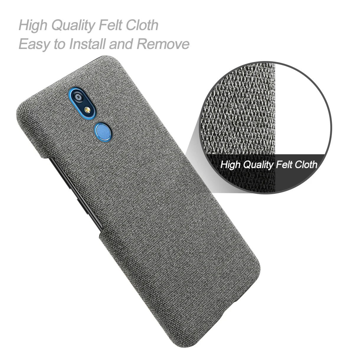 for LG K40 Case Ultra Thin Slim Hard PC Felt Woven Design Fabric Cloth Shockproof Fundas G8 Mobile Phone Shell |