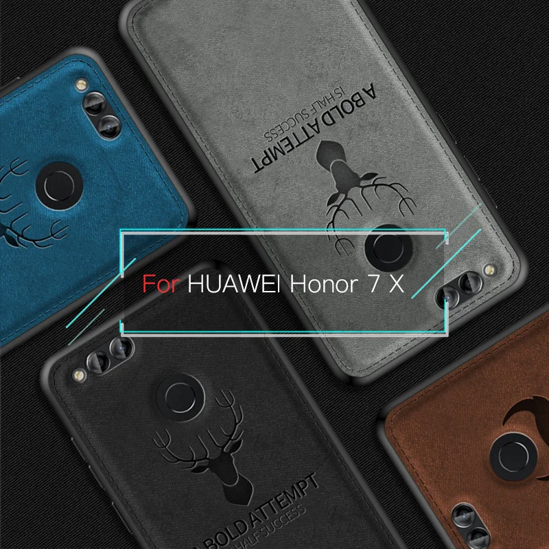 Тканевый чехол для Huawei 8X p20 p10 p9 lite pro p смартфона Honor 7X силиконовая ткань винтажный